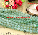 4.6.8.10 12mm Green Prehnita Round Loose Stone Beads
