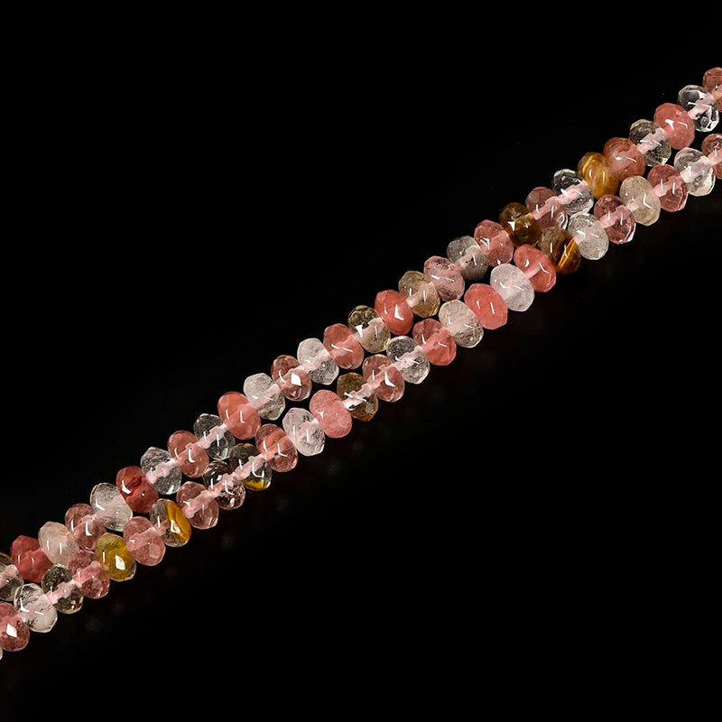 Faceted Watermelon Crystal Beads 5*8mm DIY Jewelry Bracelet Necklace 15in