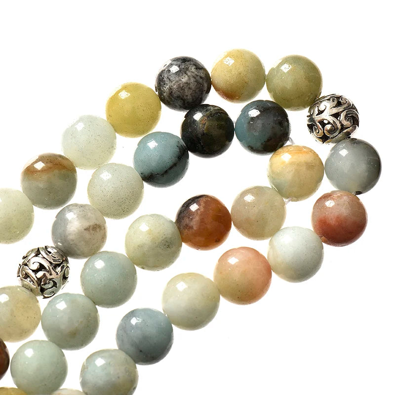 8mm High Amazonite Stone Rosary Beads 16" F005