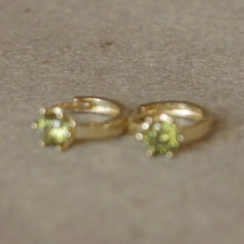 Green Zircon Fresh Temperament Earrings