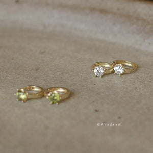 Green Zircon Fresh Temperament Earrings
