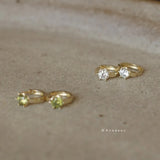 Green Zircon Fresh Temperament Earrings