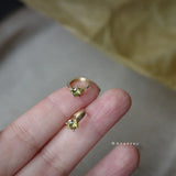 Green Zircon Fresh Temperament Earrings