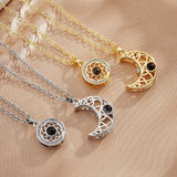 Sun and Moon Projection Couple Necklace Sun Moon Accessories Jewelry