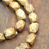 Faceted Nugget Jasper Loose Beads 19x14mm