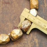 Faceted Nugget Jasper Loose Beads 19x14mm