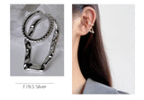925 Sterling Silver Geometric Ear Clip Silver Jewelry