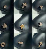 CZ Nose Rings Stainless Steel Butterfly Nose Studs