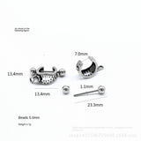 Zipper Shape Clip on Earrings Stainless Titanium Steel Non-piercing Ear Cuff