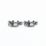Zipper Shape Clip on Earrings Stainless Titanium Steel Non-piercing Ear Cuff