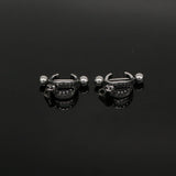 Zipper Shape Clip on Earrings Stainless Titanium Steel Non-piercing Ear Cuff