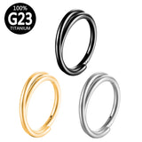 16G Titanium Daith Septum Clicker Nose Ring Hoop