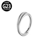 16G Titanium Daith Septum Clicker Nose Ring Hoop