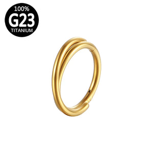 16G Titanium Daith Septum Clicker Nose Ring Hoop