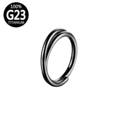 16G Titanium Daith Septum Clicker Nose Ring Hoop