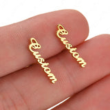Custom Letter Stud Earrings Stainless Steel Jewelry