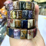 Pietersite Stone Beads Bracelet Natural Gemstone Bangle For Woman