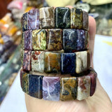 Pietersite Stone Beads Bracelet Natural Gemstone Bangle For Woman