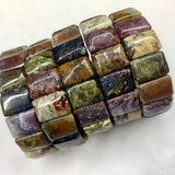 Pietersite Stone Beads Bracelet Natural Gemstone Bangle For Woman