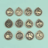 Chinese Zodiac Animal Necklaces Vintage Brass DIY Jewelry