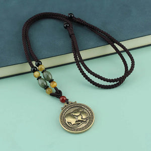 Chinese Zodiac Animal Necklaces Vintage Brass DIY Jewelry