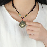 Chinese Zodiac Animal Necklaces Vintage Brass DIY Jewelry