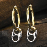 Pig Nose Hoop Earrings 925 Sterling Silver