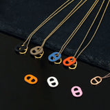 Pig Nose Rose Necklace Leather 925 Silver Women's Chain Jewelry