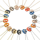 Pig Nose Rose Necklace Leather 925 Silver Women's Chain Jewelry