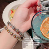 Pigeon Blood Red Love Gem Bracelet Plated 18K