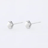 Hexagon Copper Stud Earrings for Women