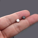 Hexagon Copper Stud Earrings for Women