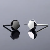 Hexagon Copper Stud Earrings for Women