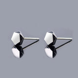 Hexagon Copper Stud Earrings for Women
