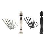 Pin Vise Hand Drill Bits 0.8-3mm Twist Drills Set for Model Making Woodworking