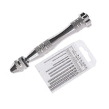 Pin Vise Hand Drill Bits with 10 Twist Drills Set for Wood Craft Resin