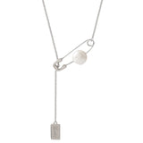 Sterling Silver Tide Pearl Clavicle Chain Necklace for Women