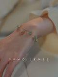 Pine Cone Hetian Jade K14 Charm Bracelets for Women