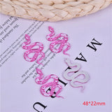 10pcs Moon Flower Snake Arcylic Charms for Earring Making