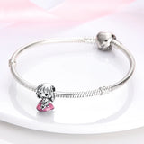 Silver Butterfly Flower Cat Girl Shoe Charm Beads for DIY Jewelry