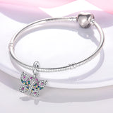 Silver Butterfly Flower Cat Girl Shoe Charm Beads for DIY Jewelry