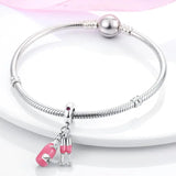 Silver Butterfly Flower Cat Girl Shoe Charm Beads for DIY Jewelry