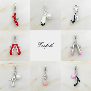 Sterling Silver Ballet Shoes Sandals Charms Pendant