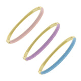 Pink Purple Enamel Band Colorful Bangle Bracelet