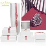 Pink Bowknot Jewelry Storage Box Paper Filled Ring Bracelet Packaging