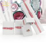 Pink Bowknot Jewelry Storage Box Paper Filled Ring Bracelet Packaging
