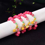 Pink Bracelet Natural Stone Bracelets Women Rhodochrosite Stone Bangles