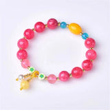 Pink Bracelet Natural Stone Bracelets Women Rhodochrosite Stone Bangles