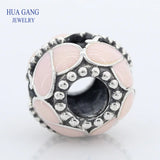 Pink Butterflies Charms 925 Sterling Silver Beads for Jewelry Making
