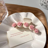 Pink Camellia Flower Hair Claw Acrylic Crab Clip